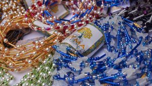 multiple waist beads of different colours